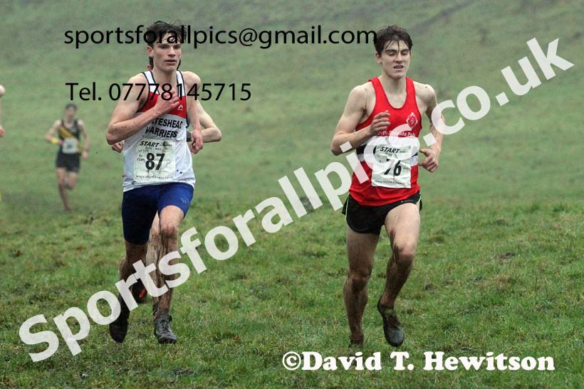 Mens under-17s, NECAA Junior Cross Country Relays, Thornley Farm, Peterlee, Saturday, December 12th. Photo: David T. Hewitson/Sports for All Pics